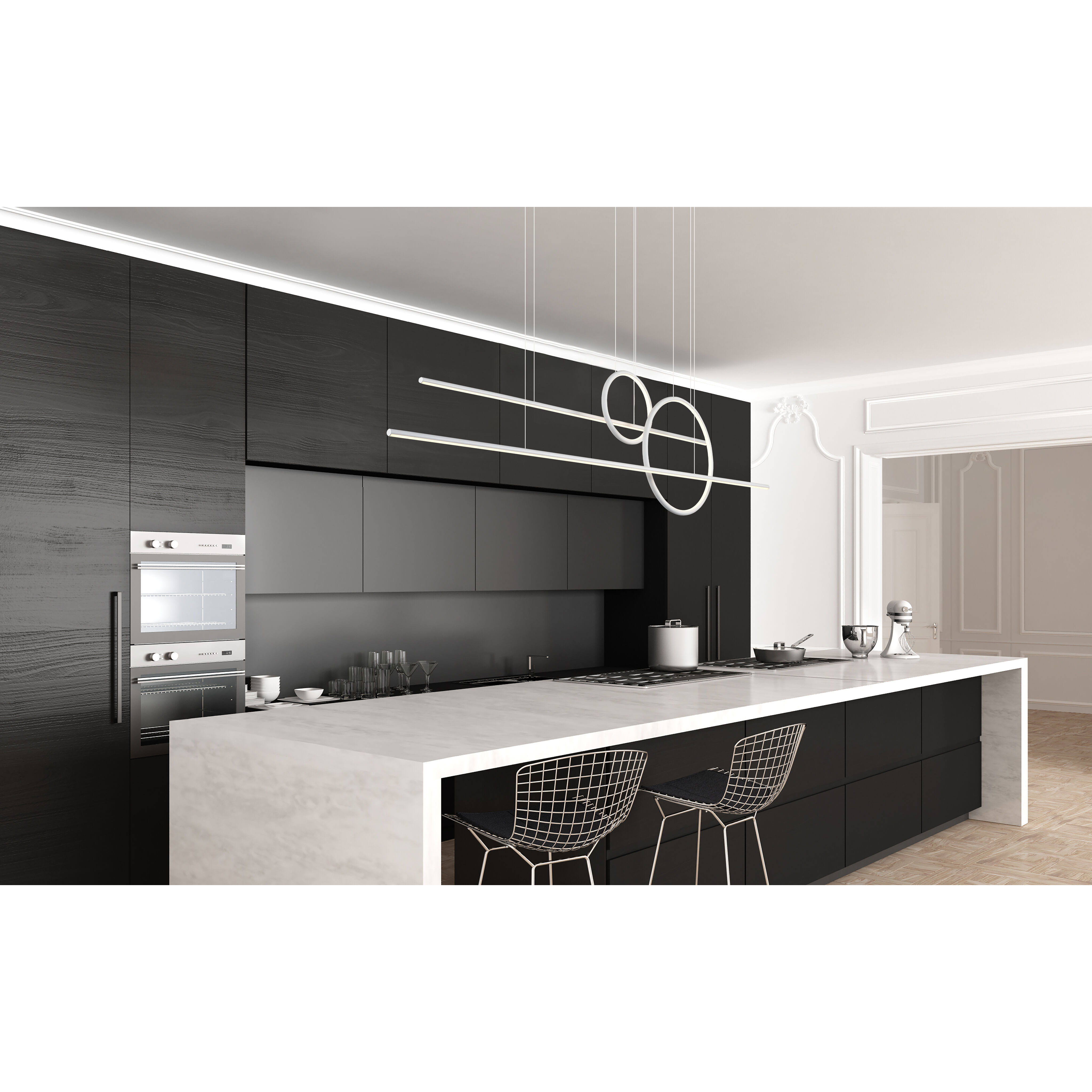 Chute Calypso Multi Pendant Ceiling Light in White